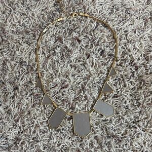 House of Harlow Elegant Gold and Gray Geometric Necklace
